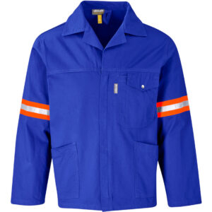 Artisan-Premium-100-Cotton-Jacket-Reflective-Arms-Orange-Tape-Royal-Blue
